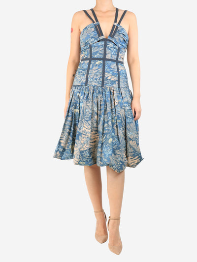 Blue floral midi dress - size UK 10 Dresses Ulla Johnson 