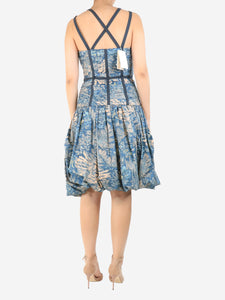 Ulla Johnson Blue floral midi dress - size UK 10