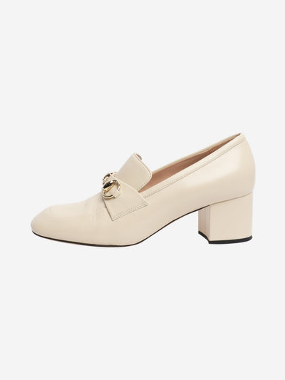 Cream Horsebit leather pumps - size EU 38 Heels Gucci 
