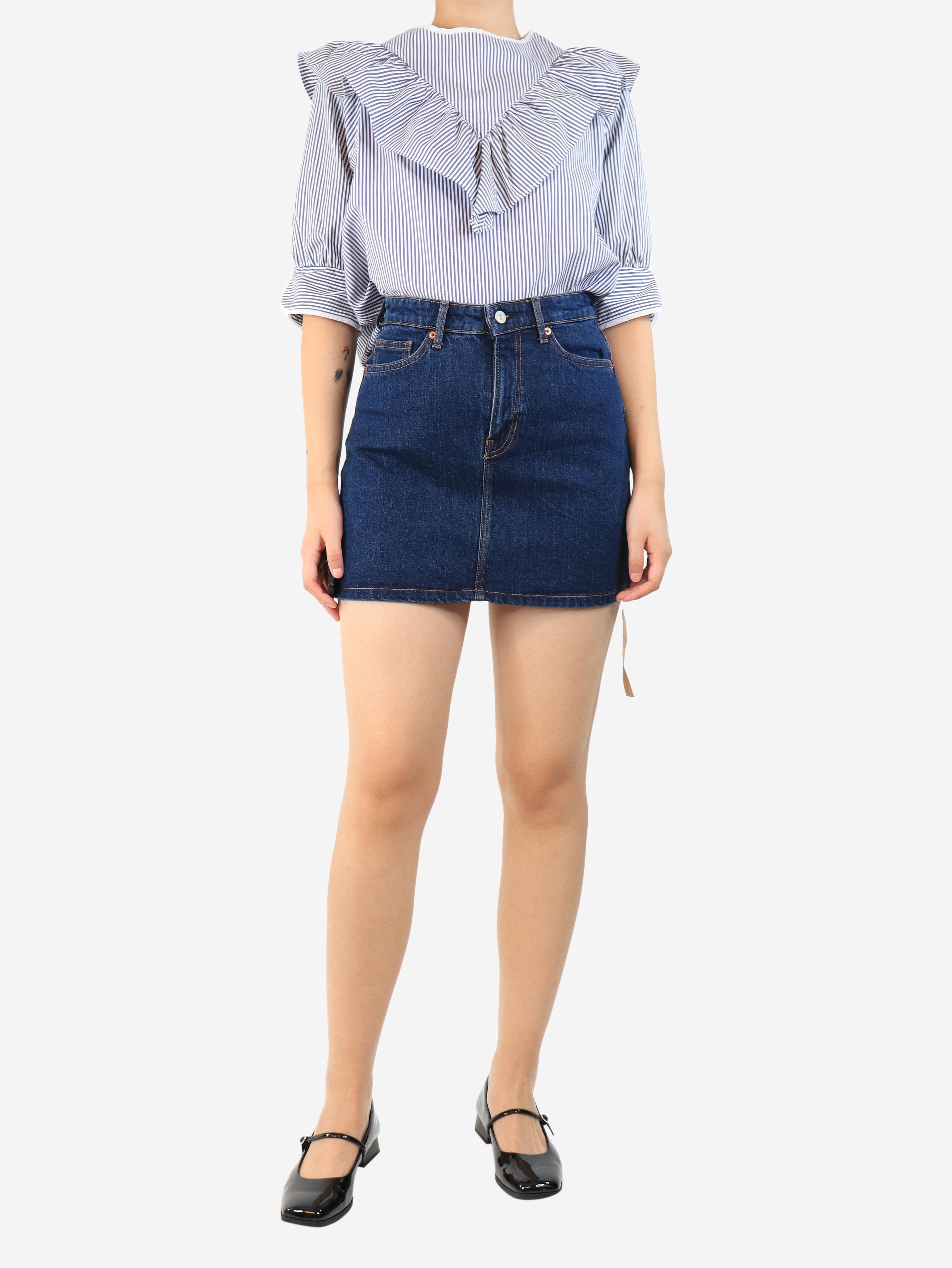 Blue denim mini skirt - size UK 8 Skirts Reformation 