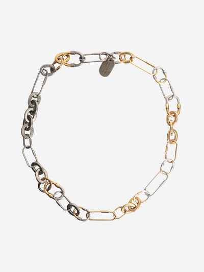 Silver and gold chain link oversized necklace Necklaces Lanvin 