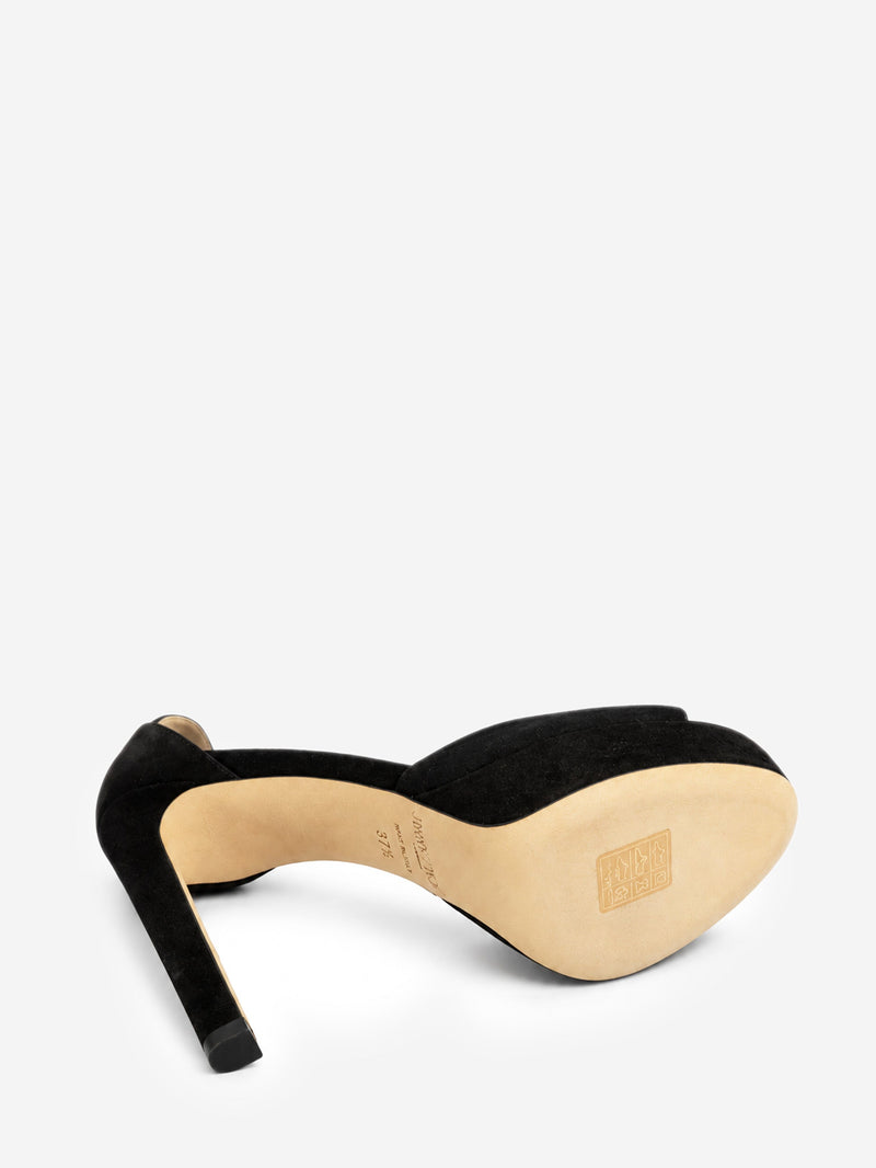 Black suede Pattie 130 platform sandals - size EU 37.5 Heels Jimmy Choo 
