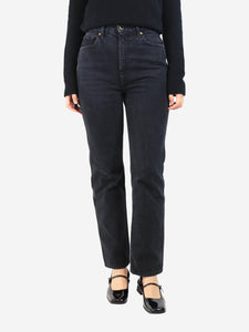 Khaite Black straight leg jeans - size UK 8