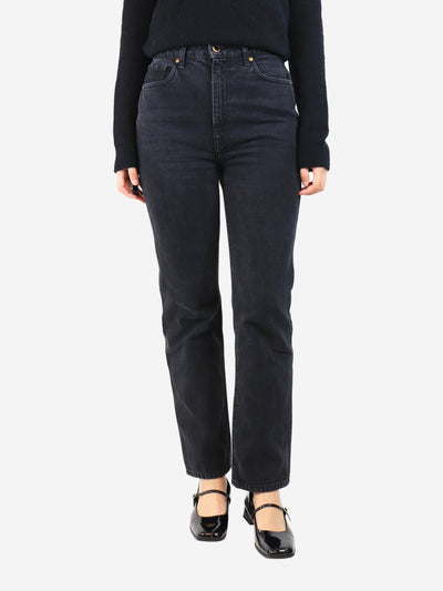 Black straight leg jeans - size UK 8 Trousers Khaite 
