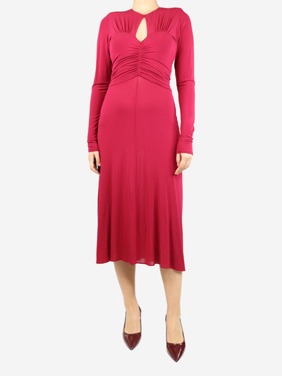 Fuchsia draped midi dress - size UK 8 Dresses Isabel Marant 