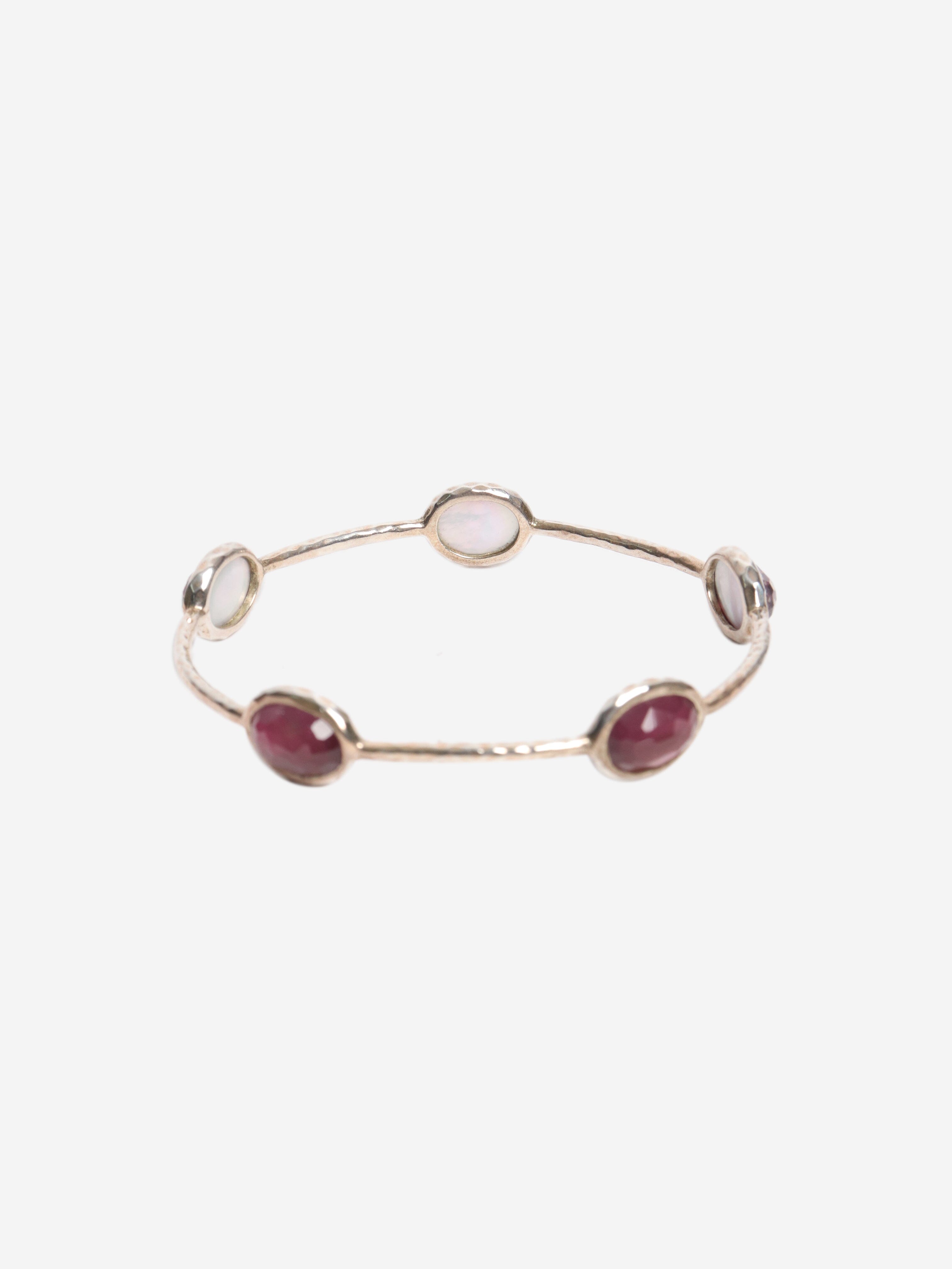 Silver and purple 5-stone bangle Bracelets Ippolita 