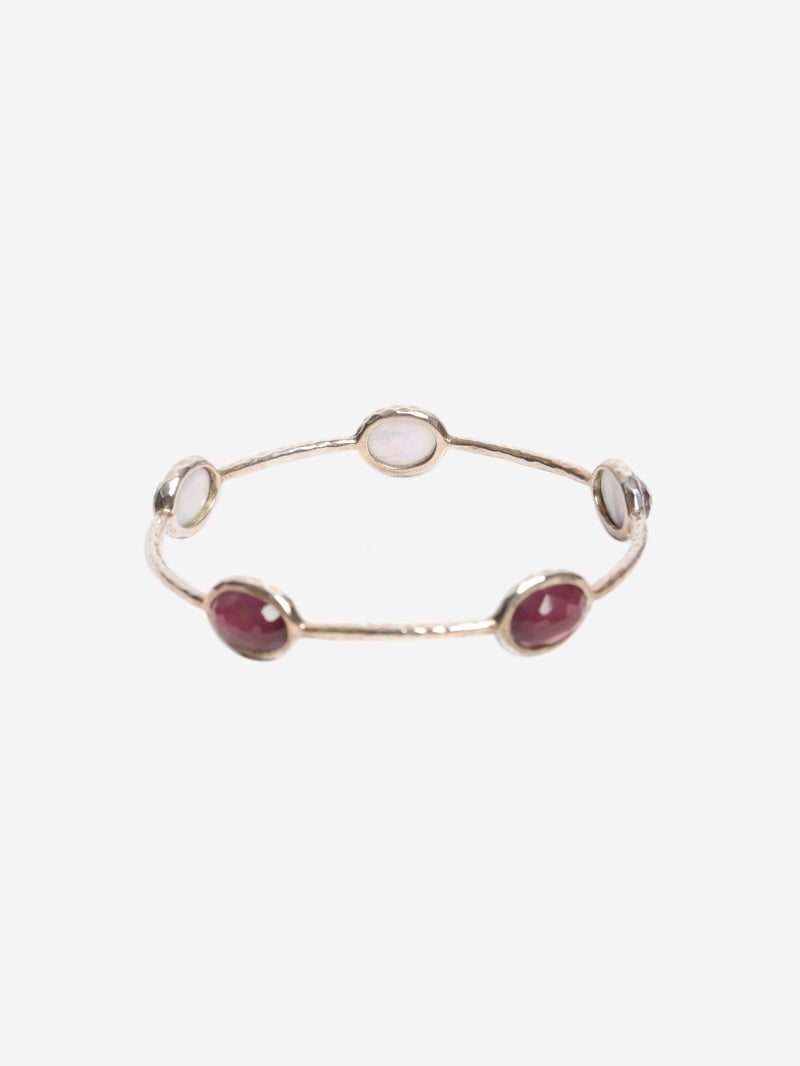 Silver and purple 5-stone bangle Bracelets Ippolita 