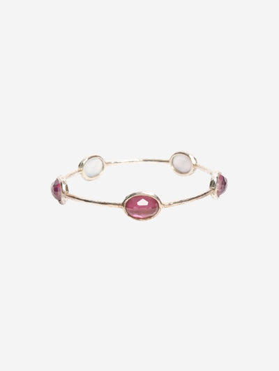 Silver and purple 5-stone bangle Bracelets Ippolita 