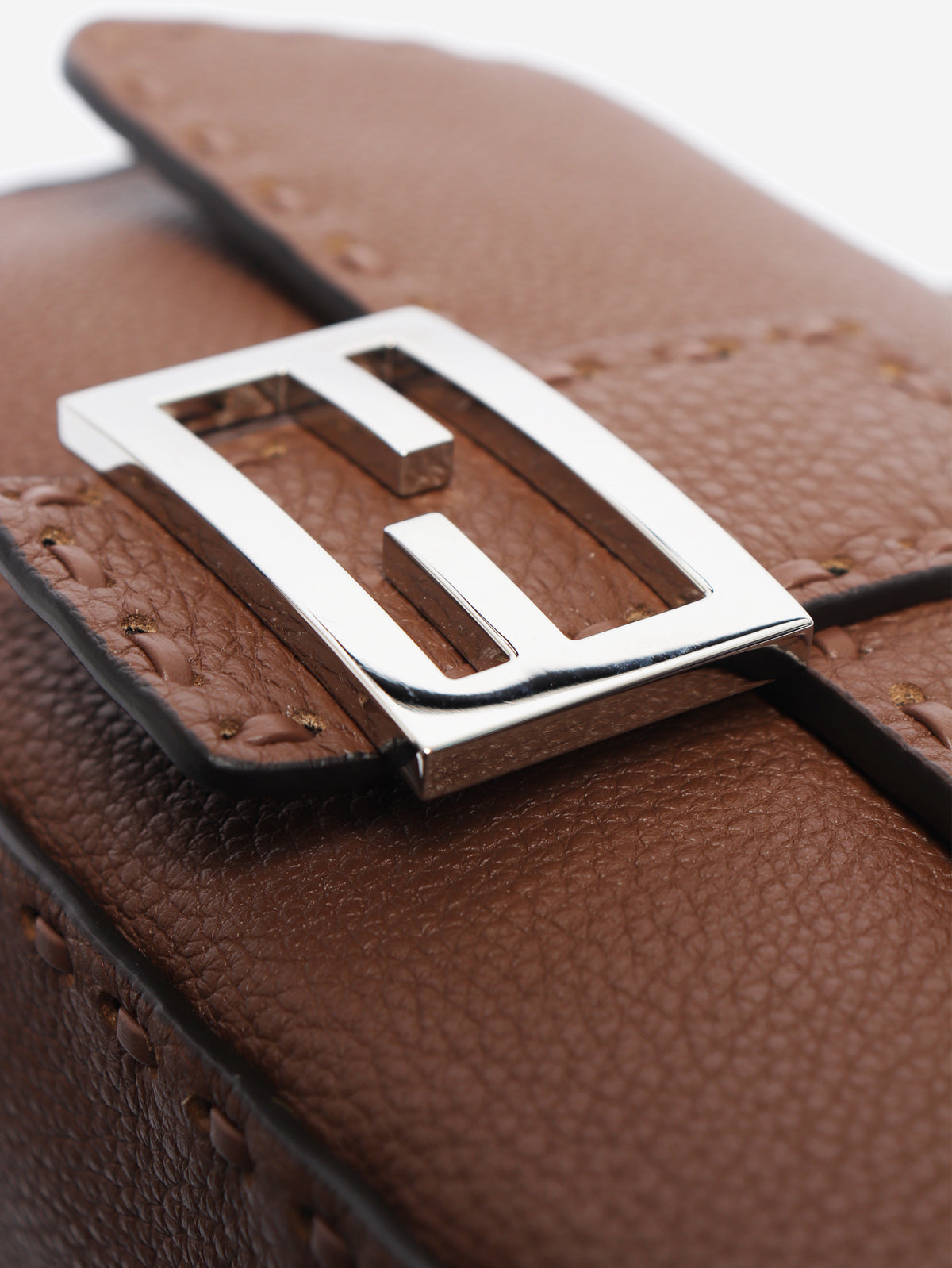 Fendi brown Cuoio Romano leather Selleria Baguette bag - view 7