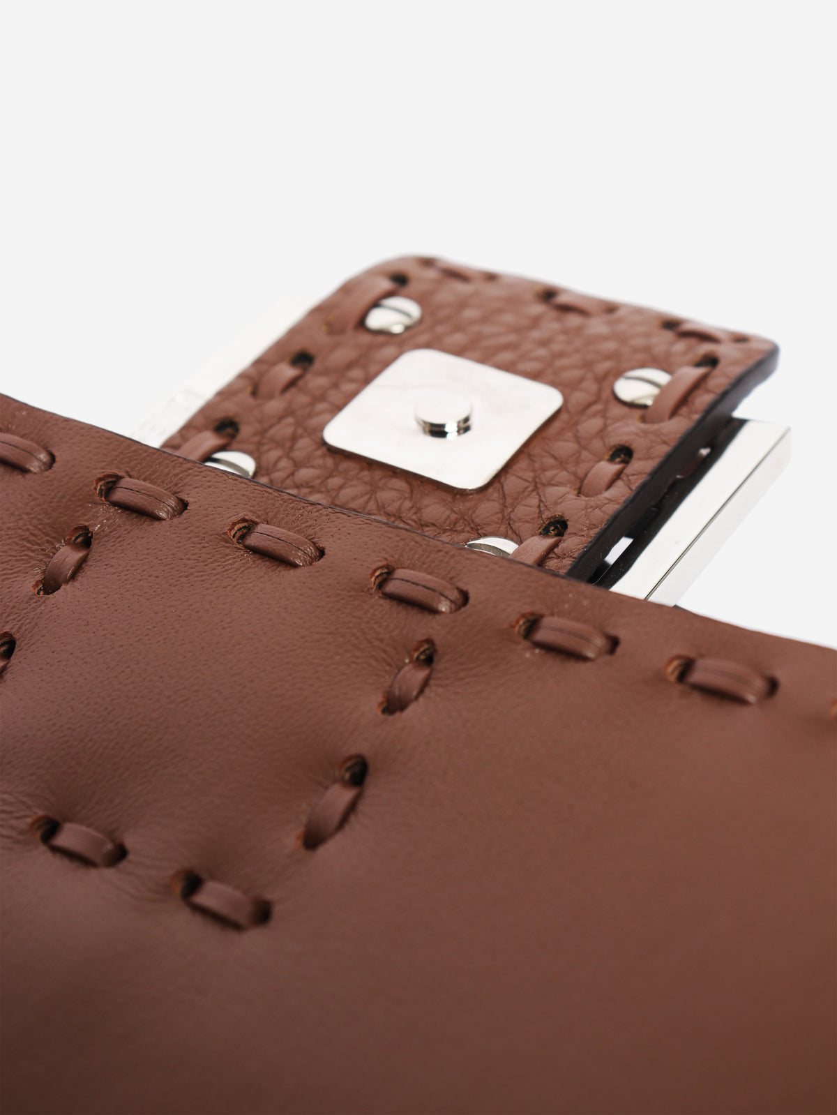 Fendi brown Cuoio Romano leather Selleria Baguette bag - view 9