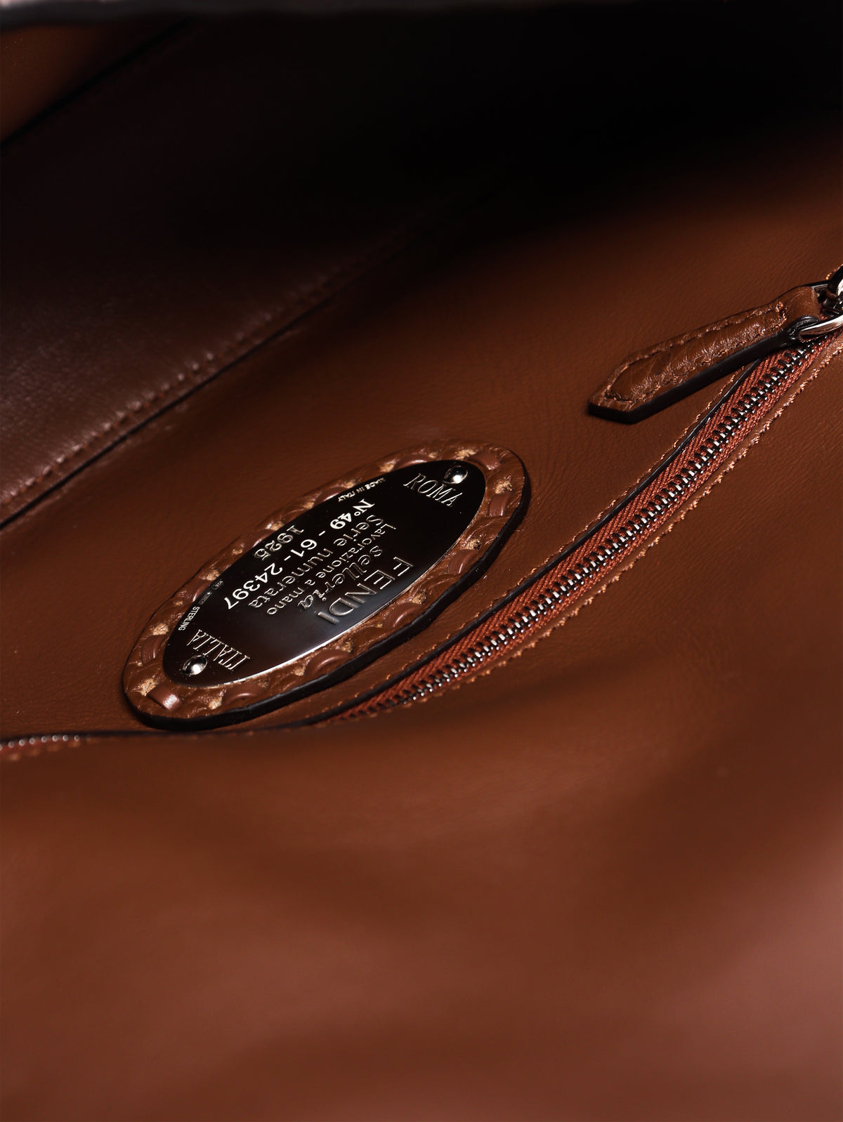 Fendi brown Cuoio Romano leather Selleria Baguette bag - view 10