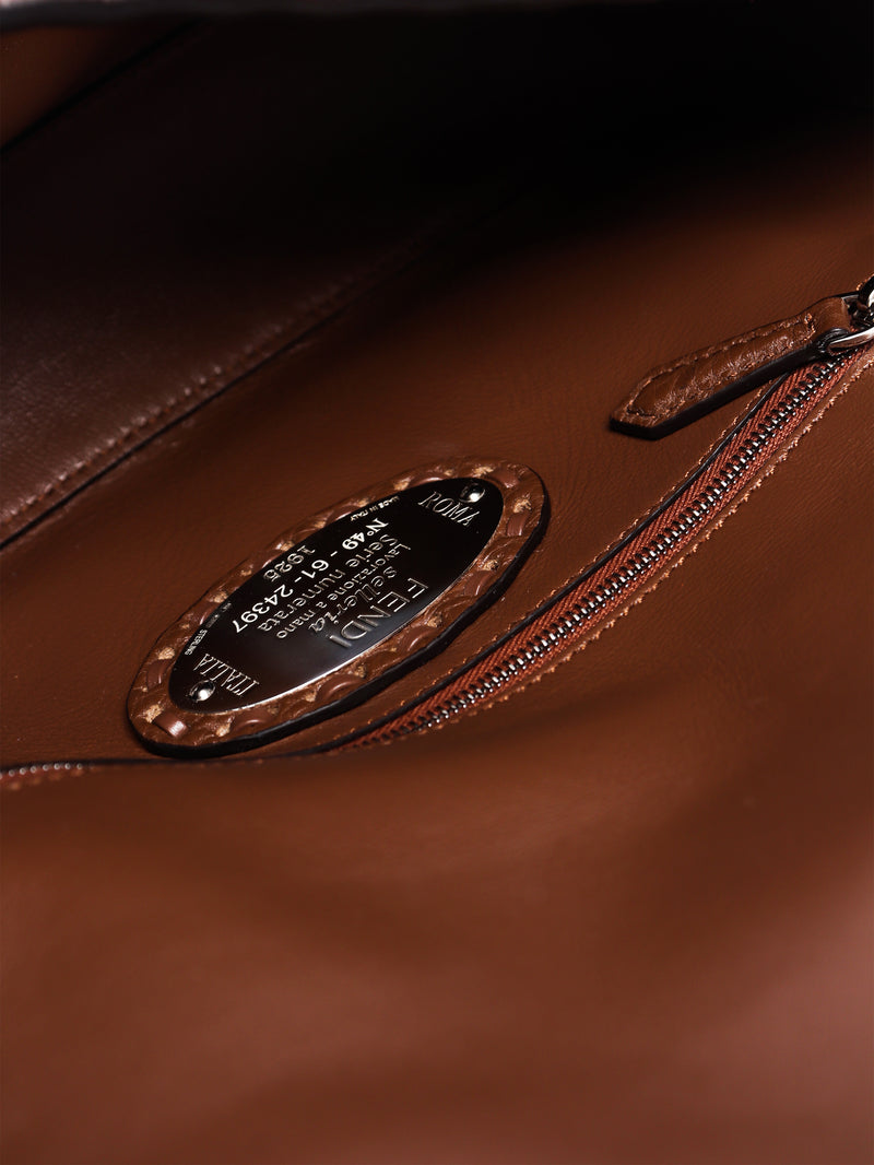 Fendi brown Cuoio Romano leather Selleria Baguette bag - view 10