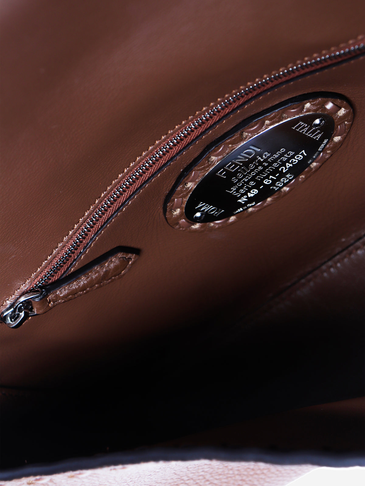 Fendi brown Cuoio Romano leather Selleria Baguette bag - view 11