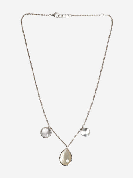 Silver mother of pearl multi pendant necklace product image