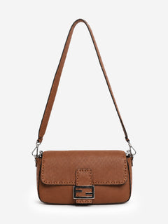 Fendi brown Cuoio Romano leather Selleria Baguette bag - view 4
