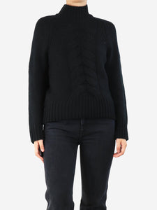 Arch4 Black cable-knit jumper - size XS