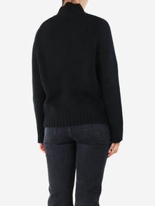 Arch4 Black cable-knit jumper - size XS