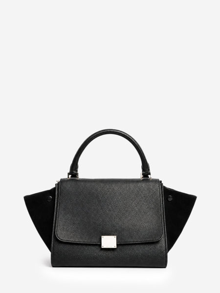 Black leather and suede Trapeze bag product image