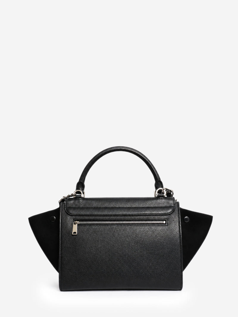 Black leather and suede Trapeze bag Shoulder bags Celine 