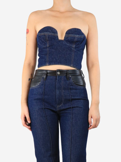 Blue denim cropped top - size UK 10 Tops Magda Butrym 