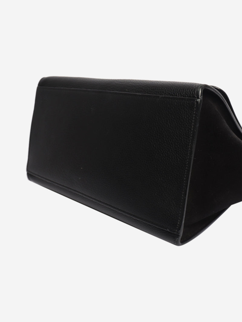 Black leather and suede Trapeze bag Shoulder bags Celine 