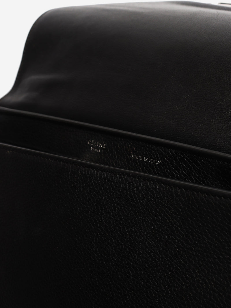 Black leather and suede Trapeze bag Shoulder bags Celine 