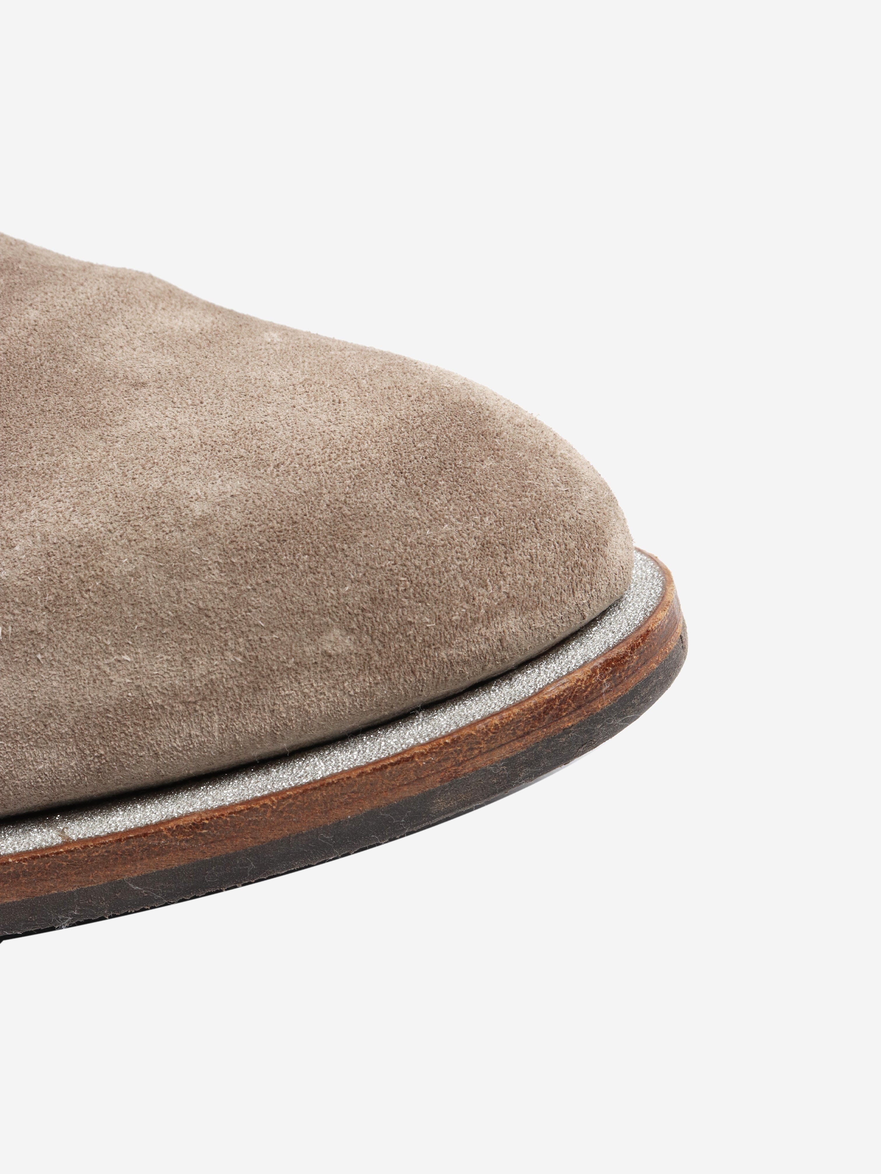 Taupe suede lace-up shoes - size EU 38 Flat Shoes Brunello Cucinelli 