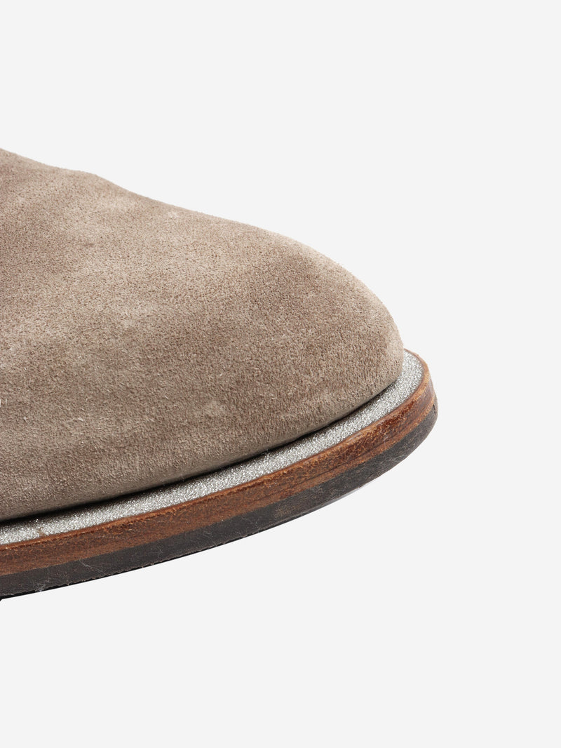 Taupe suede lace-up shoes - size EU 38 Flat Shoes Brunello Cucinelli 