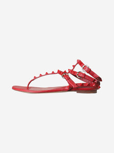 Valentino Red gladiator rockstud leather sandals - size EU 35