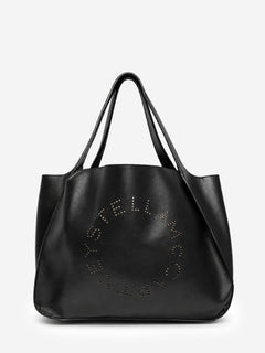 Black Alter Mat perforated Logo tote bag Tote Bags Stella McCartney 