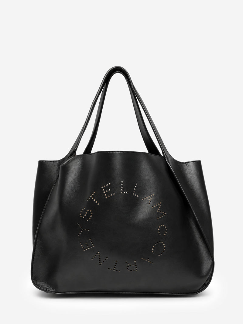Black Alter Mat perforated Logo tote bag Tote Bags Stella McCartney 