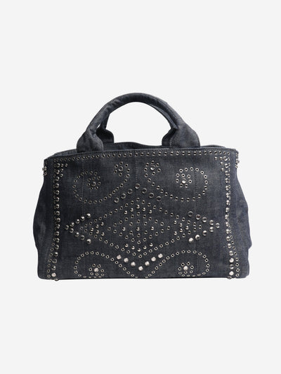 Indigo denim bejewelled 2way tote Shoulder bags Prada 