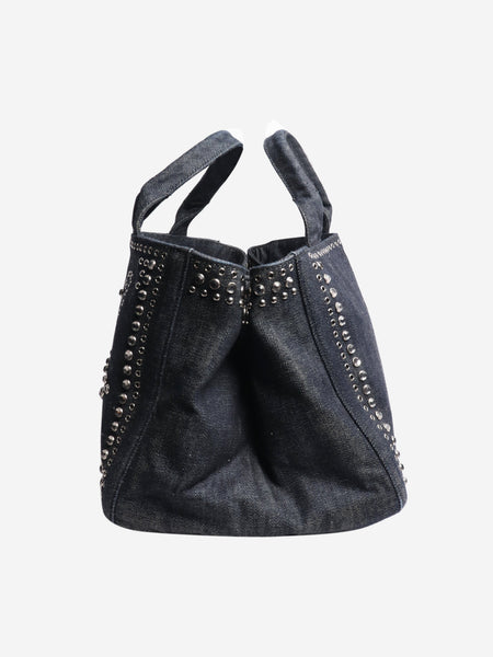 Indigo denim bejewelled 2way tote alternate image