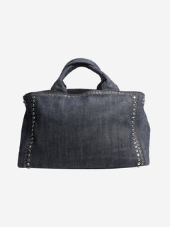 Indigo denim bejewelled 2way tote Shoulder bags Prada 