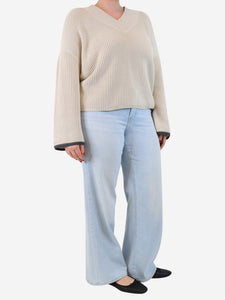 Frame Light blue Le Slim Palazzo jeans - size UK 12