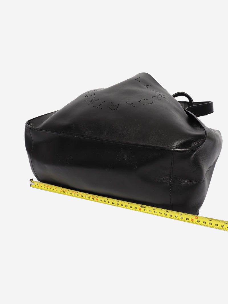 Black Alter Mat perforated Logo tote bag Tote Bags Stella McCartney 