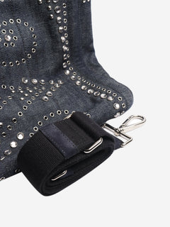 Indigo denim bejewelled 2way tote Shoulder bags Prada 
