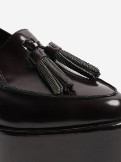 Dark brown tassel platform loafers - size EU 38 Flat Shoes Brunello Cucinelli 