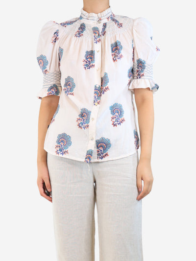 White floral cotton blouse - size Tops Andion 