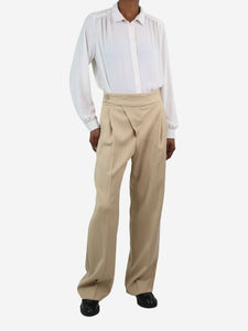 CAES Neutral wool-blend trousers - size XS
