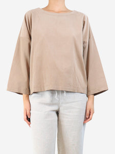 Suzie Kondi Taupe corduroy top - size S