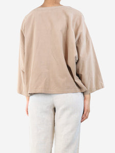 Suzie Kondi Taupe corduroy top - size S