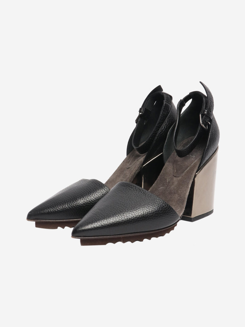 Black leather pointed-toe pumps - size EU 38 Heels Brunello Cucinelli 