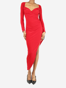 Norma Kamali Red asymmetric midi dress - size XS