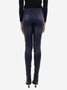 Mon & Pau Dark blue leather jeans - size S