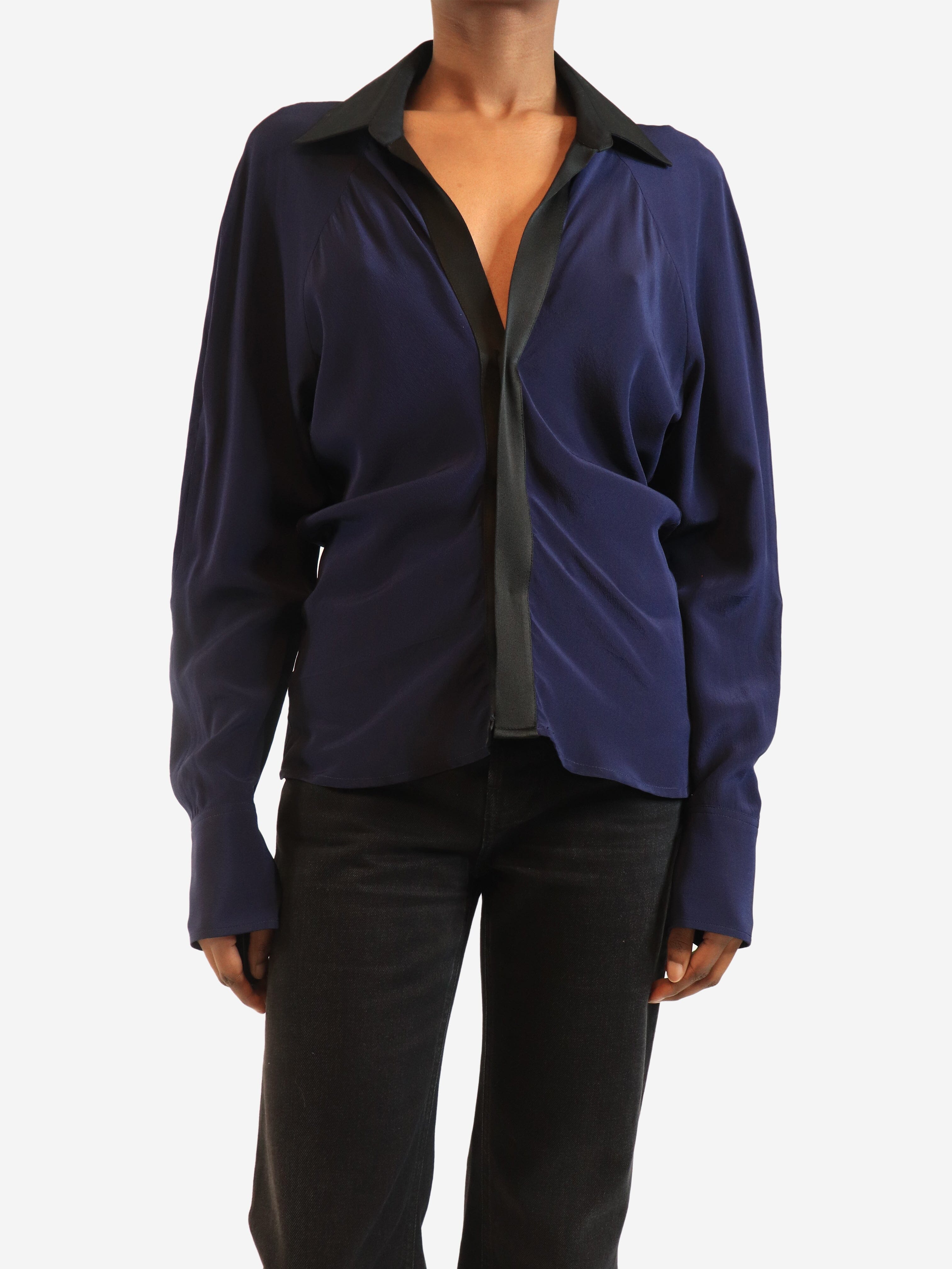 Blue silk shirt - size XS Tops Victoria Beckham 
