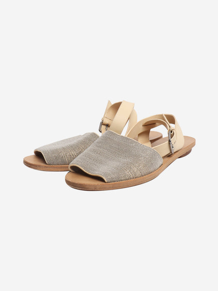 Neutral diamante sandals - size EU 37 alternate image