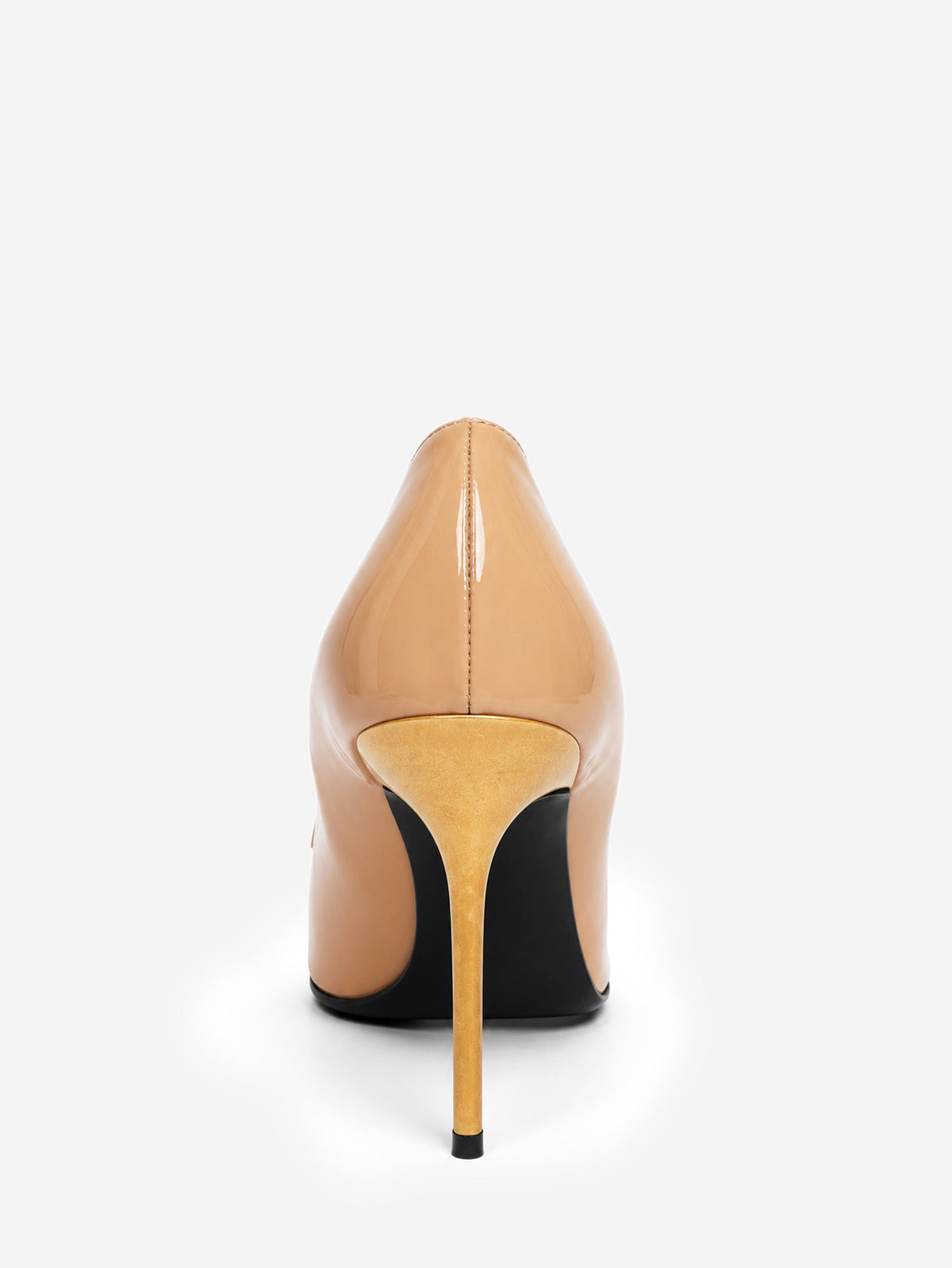 Neutral patent leather pointed-toe pumps - size EU 38 Heels Balmain 