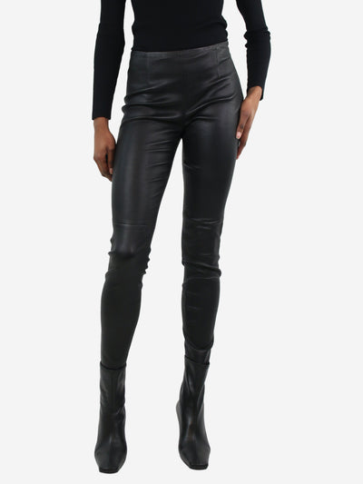 Black leather trousers - size US 6 Trousers Ralph Lauren 