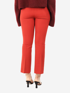 Rust red wool trousers - size UK 8 Trousers Max Mara 
